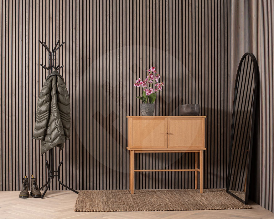 Acupanel® Contemporary Dark Grey Oak Acoustic Wood Wall Panels