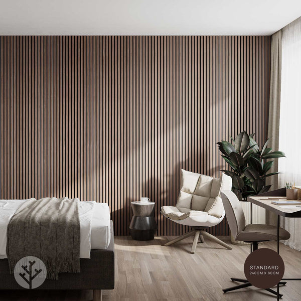 Acupanel® Contemporary Walnut Acoustic Wood Wall Panels