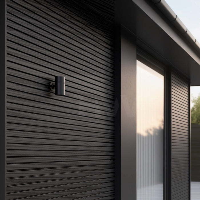 Acupanel® | Black | Exterior Composite Wood-Effect Slat Wall Panels