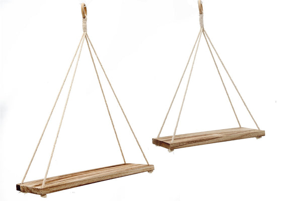 Wood | Set of Two Hanging Shelves