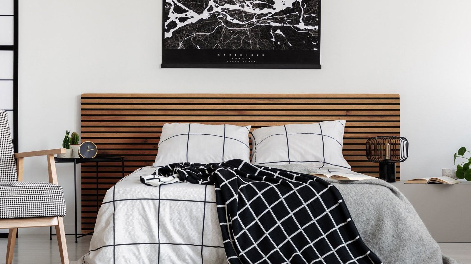 Spice up your bedroom this summer with wood wall panelling!