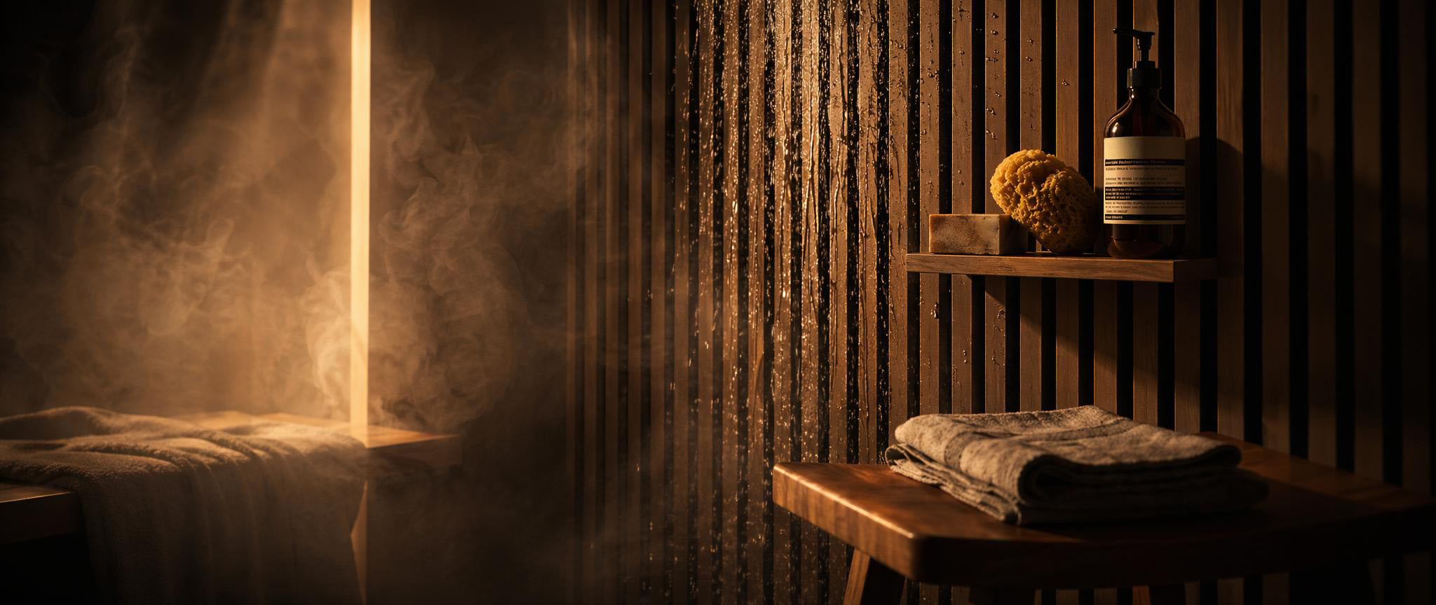 Acupanel® Hydro waterproof wood-effect wall panels installed in a bathroom