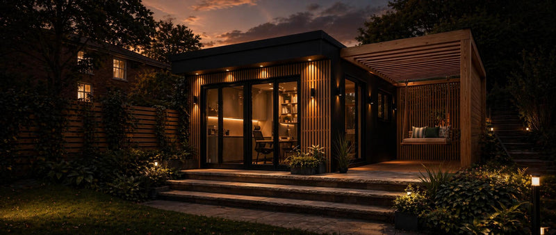 Exterior wood wall panels installed on a building facade with weatherproof finish