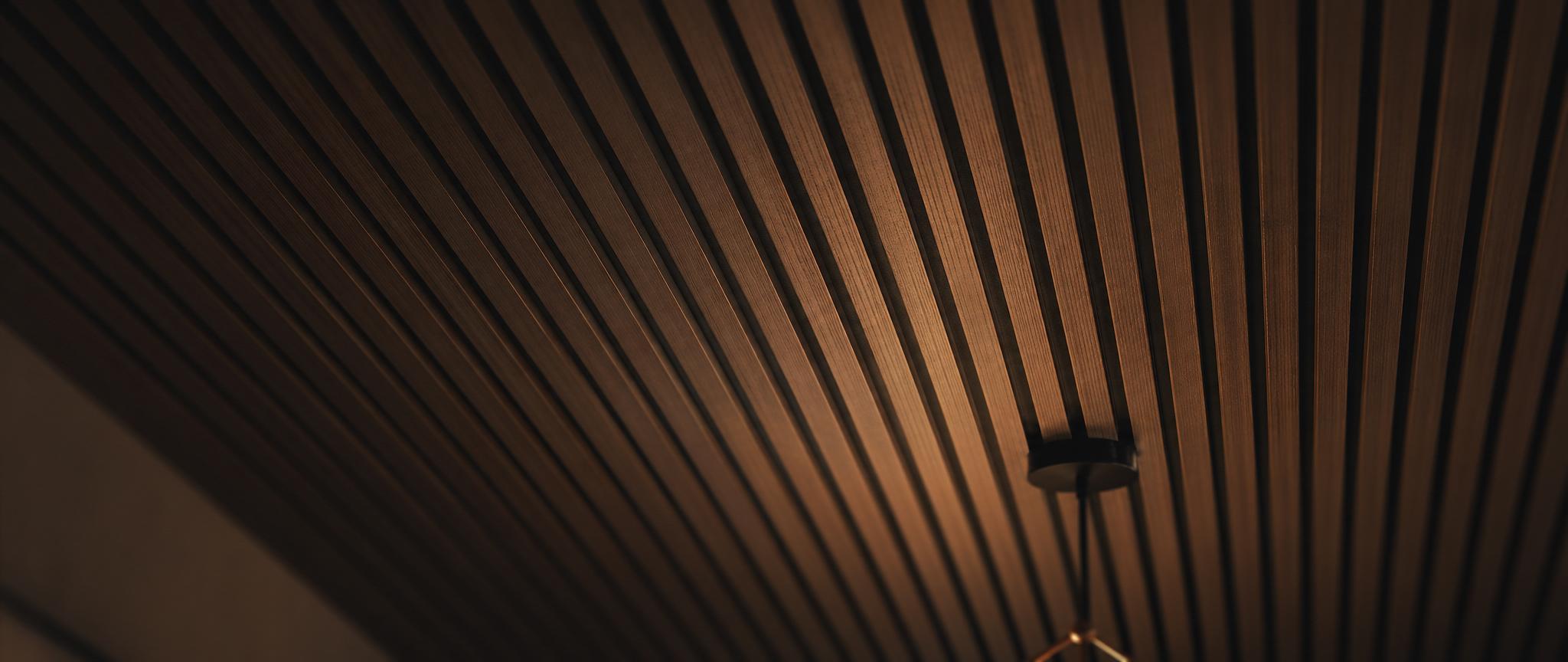 Lightweight wall panels in flexible wood and geometric formats