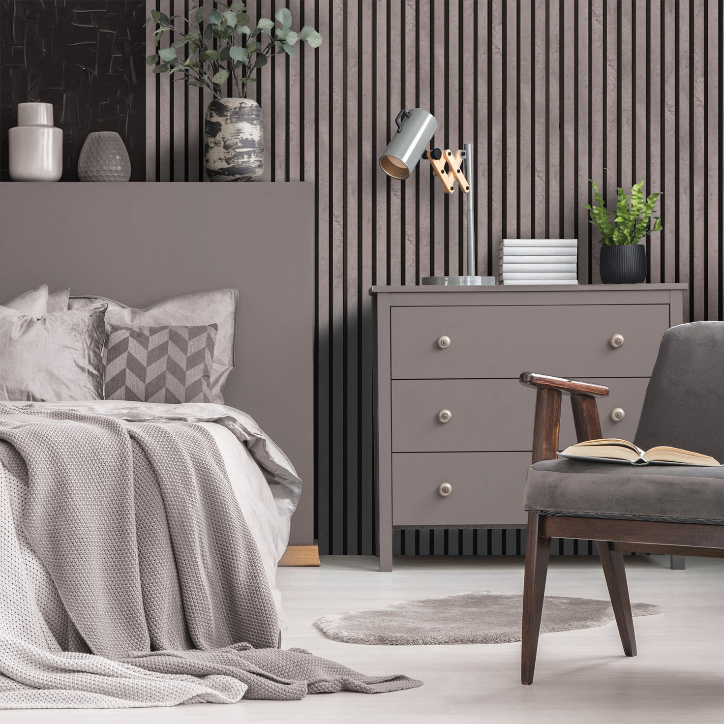 Acupanel® Colour Concrete Grey Acoustic Wall Panels