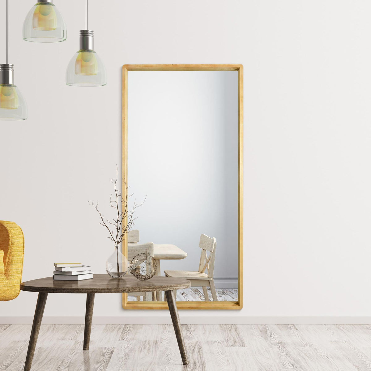 WVH® | The Natural Rectangular | Classic Leaner and Wall-Mountable Mirrors