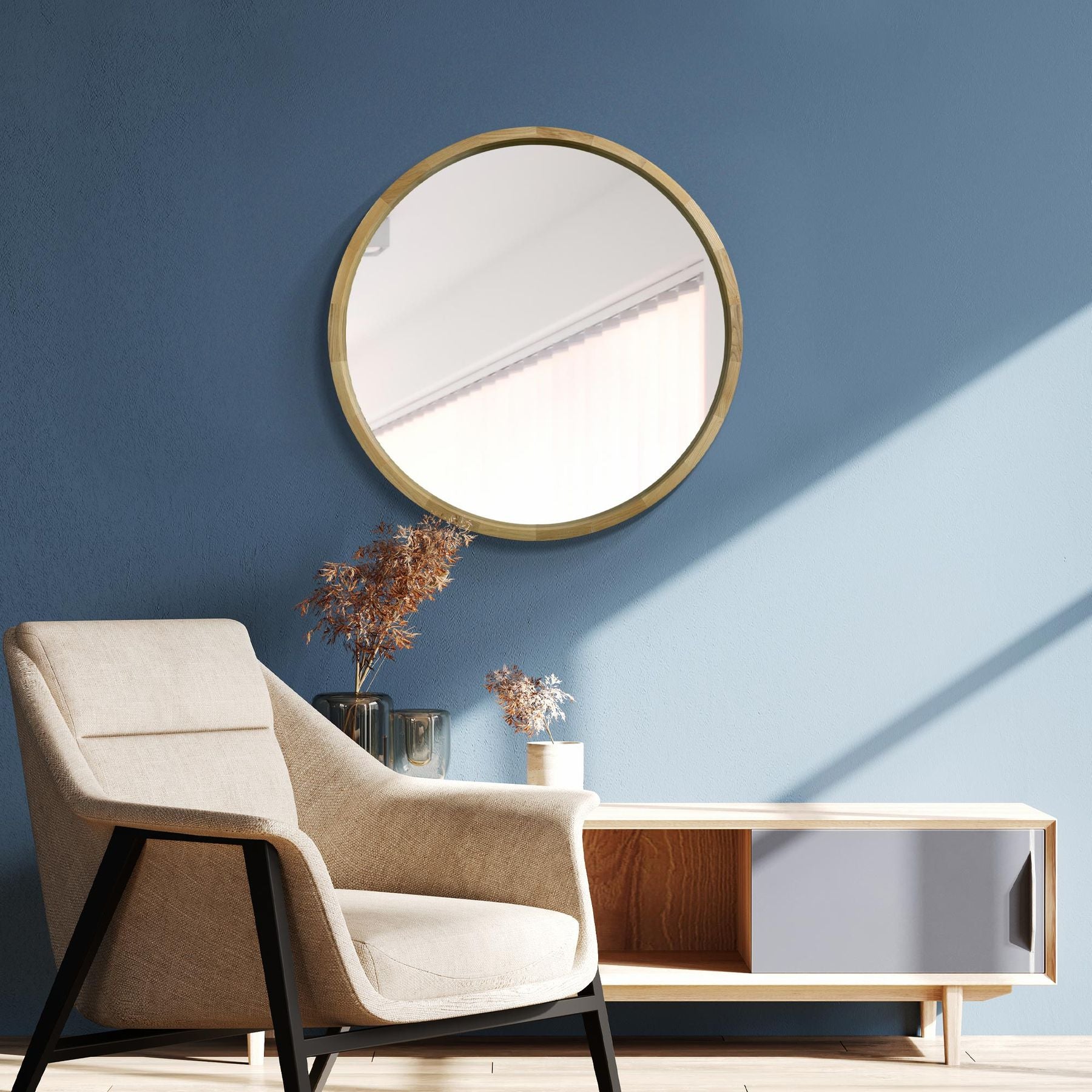 WVH® | The Natural Round | Framed Wall-Mountable Mirrors