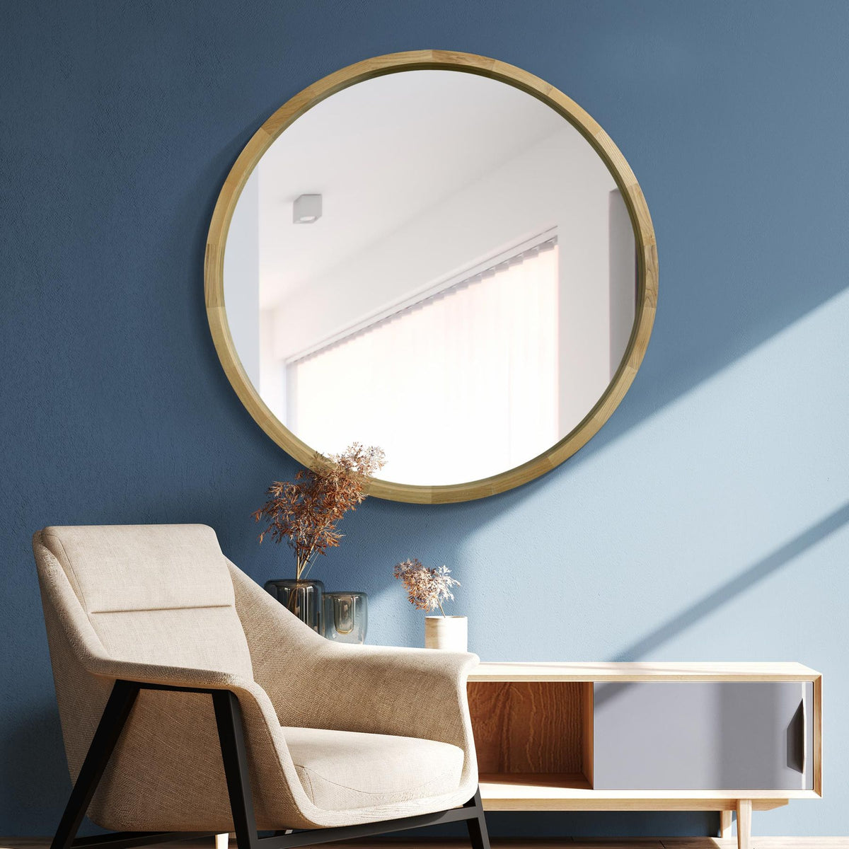 WVH® | The Natural Round | Framed Wall-Mountable Mirrors