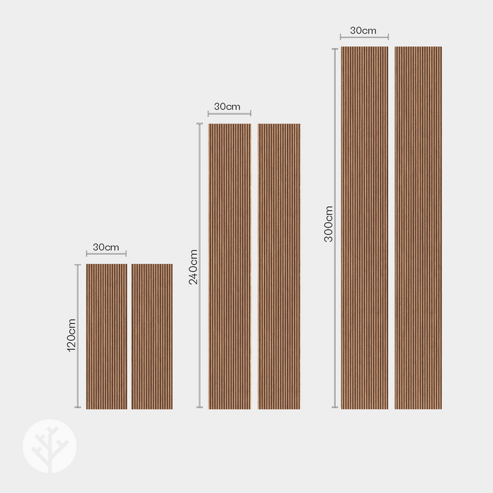 Flutto® Walnut Slat Flexible Tambour Wood Panels