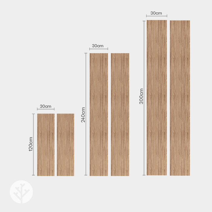 Flutto® Oak Mini-Ridge Flexible Tambour Wood Panels
