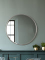 WVH® | The Textured Round | Antiqued Metal Wall-Mountable Mirrors