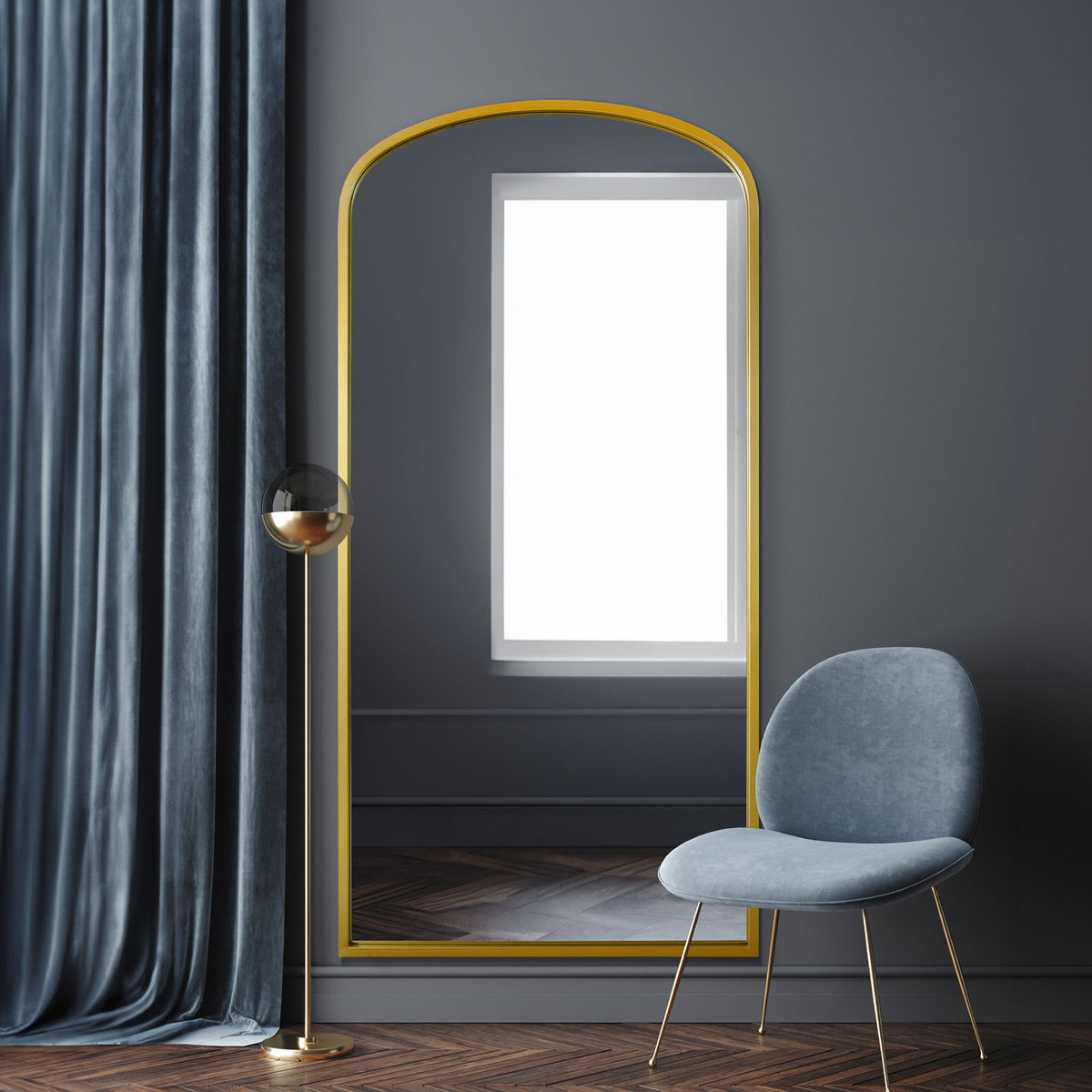 WVH®| The Arch Wide | Metal Frame Leaner and Wall-Mountable Mirrors