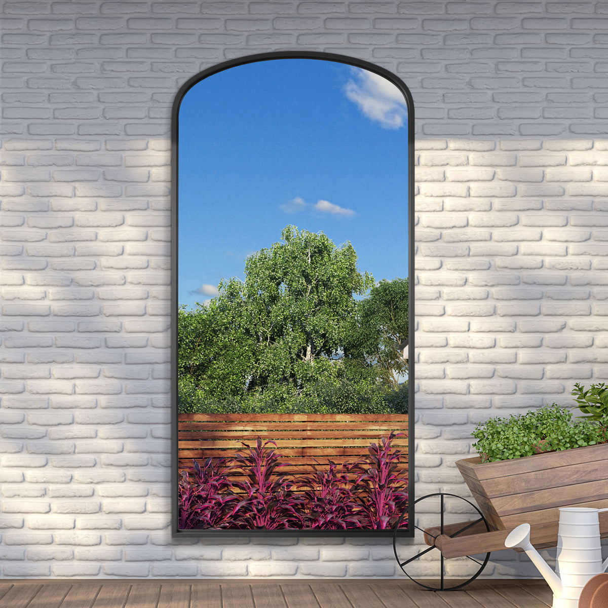 WVH®| The Arch Wide | Metal Frame Leaner and Wall-Mountable Mirrors