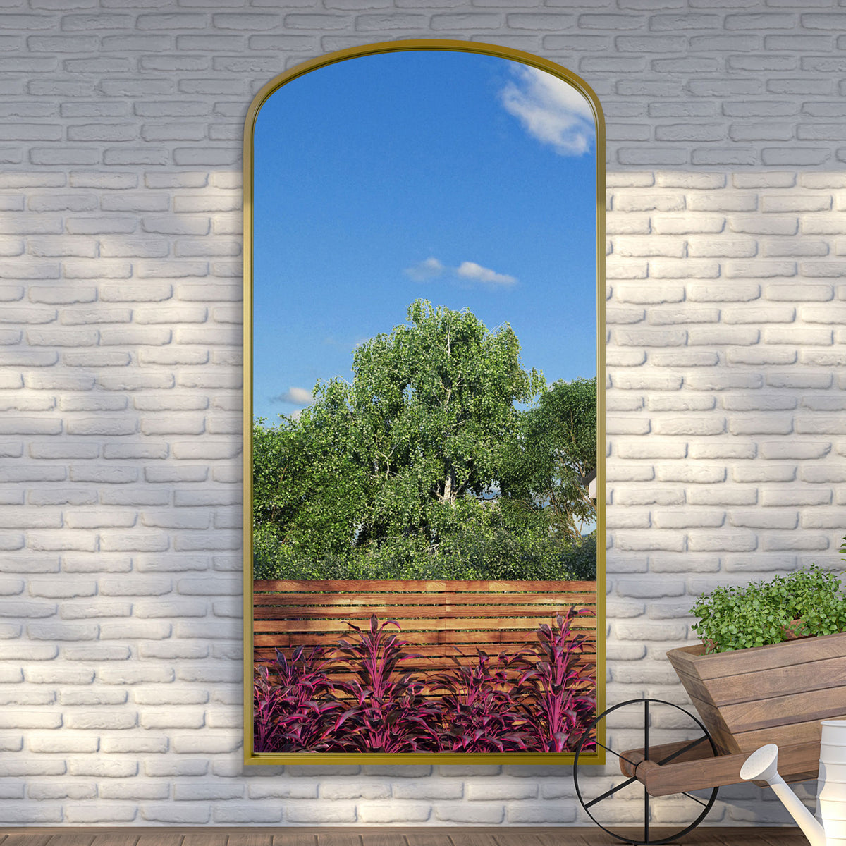 WVH®| The Arch Wide | Metal Frame Leaner and Wall-Mountable Mirrors