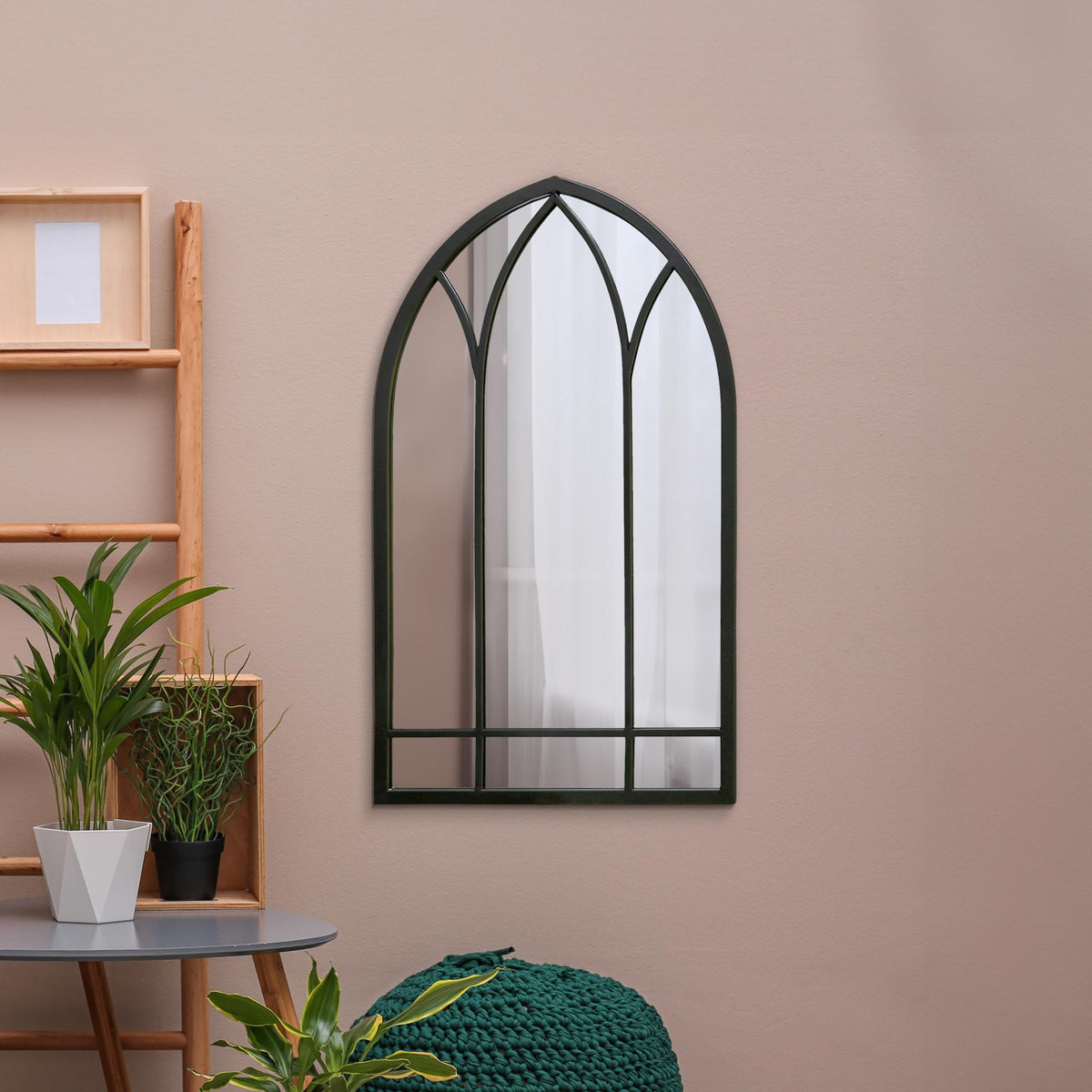 WVH® | The Arched Gothic | Garden Metal Frame Wall-Mountable Mirrors