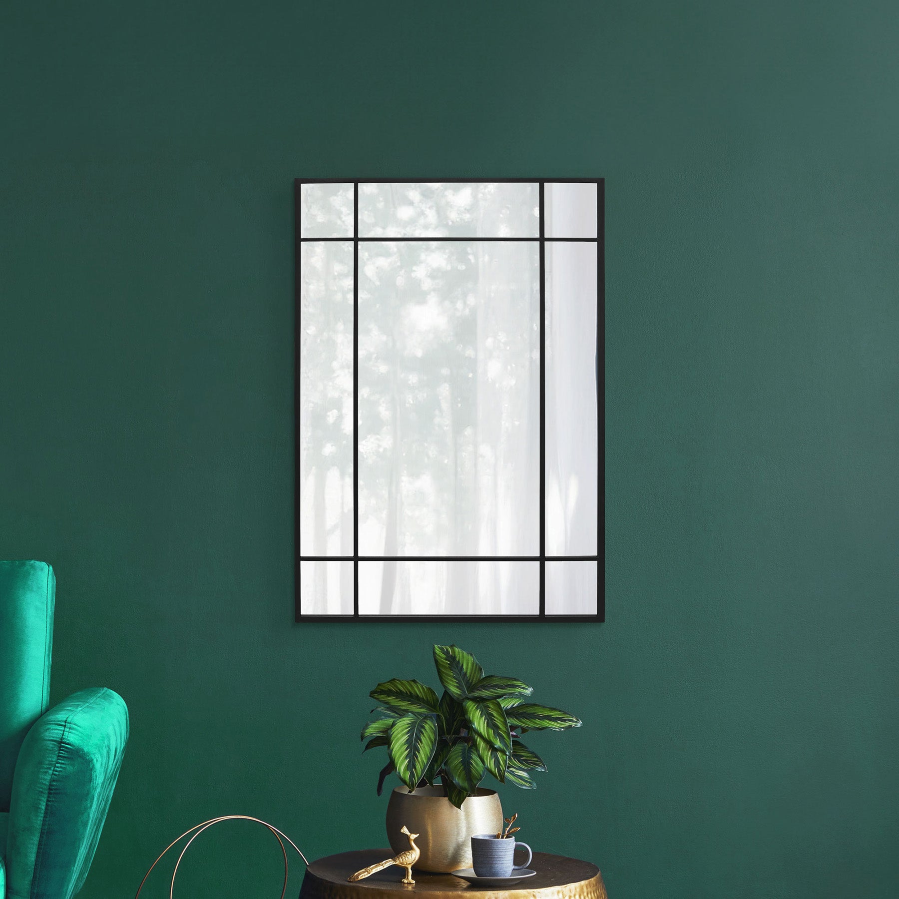 WVH® | The Industrial Pane | Window-Inspired Metal Frame Leaner and Wall-Mountable Mirrors
