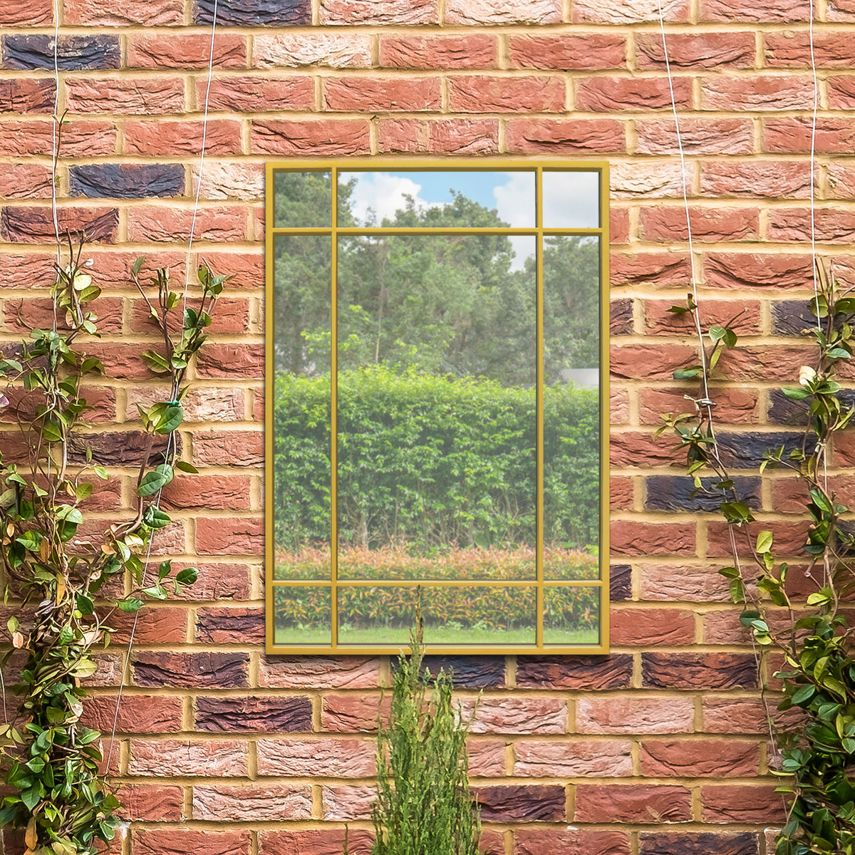 WVH® | The Industrial Pane | Window-Inspired Metal Frame Leaner and Wall-Mountable Mirrors