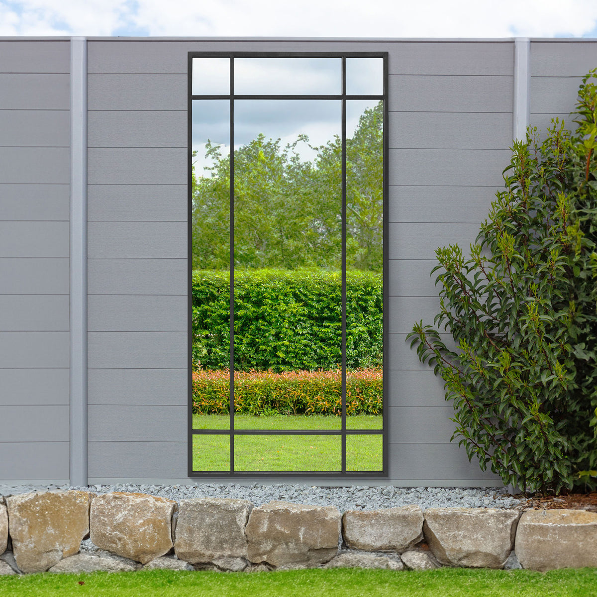 WVH® | The Industrial Pane | Window-Inspired Metal Frame Leaner and Wall-Mountable Mirrors