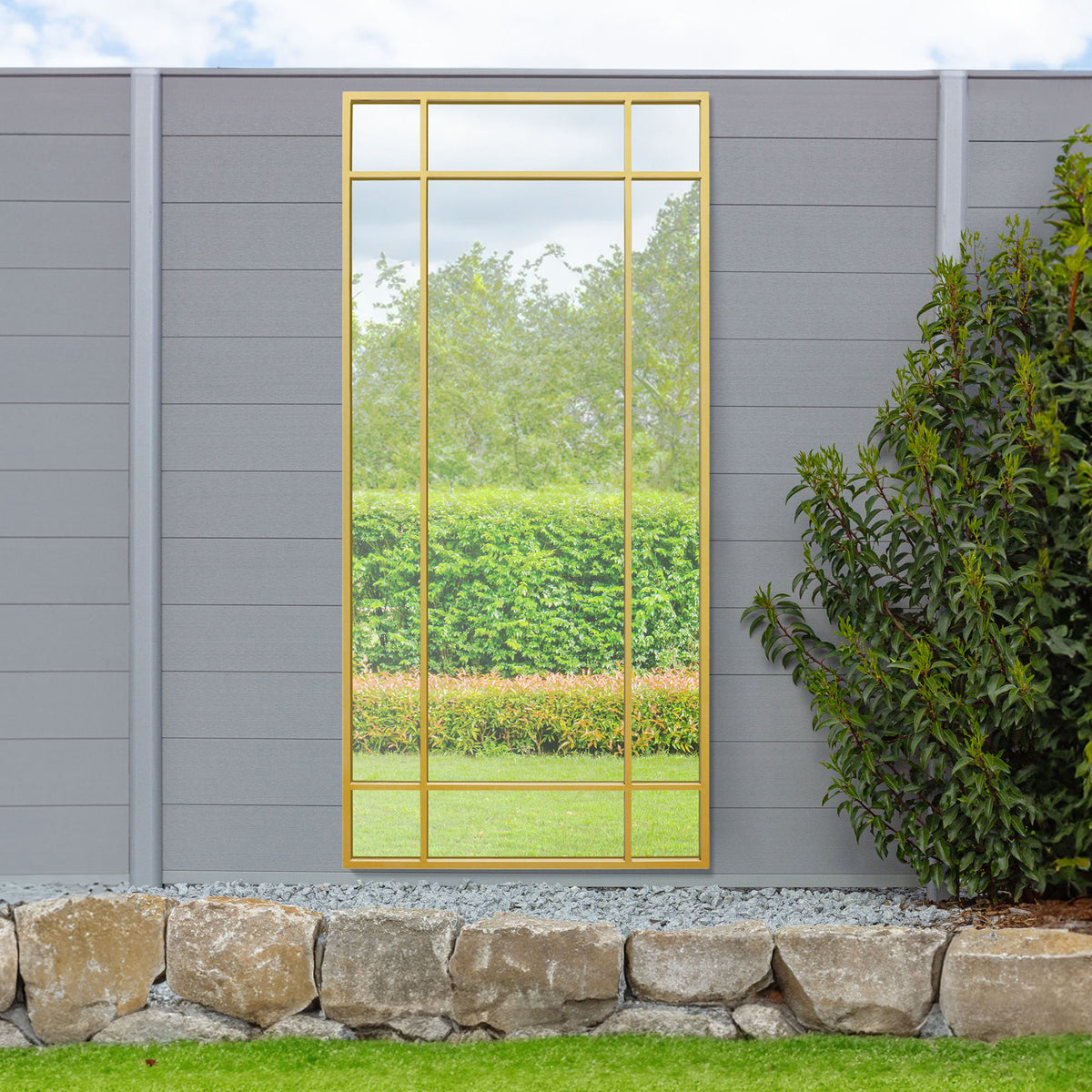 WVH® | The Industrial Pane | Window-Inspired Metal Frame Leaner and Wall-Mountable Mirrors