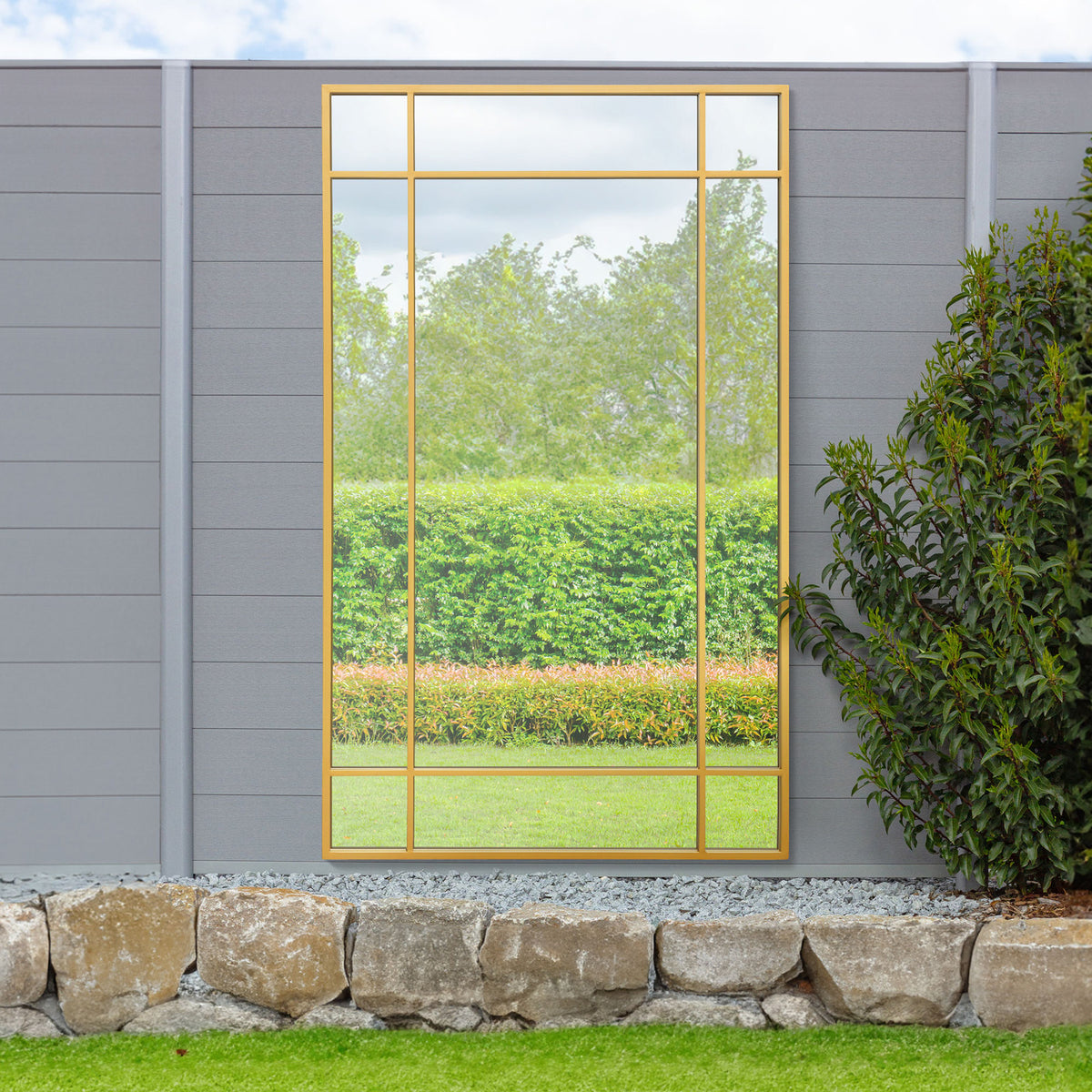 WVH® | The Industrial Pane | Window-Inspired Metal Frame Leaner and Wall-Mountable Mirrors