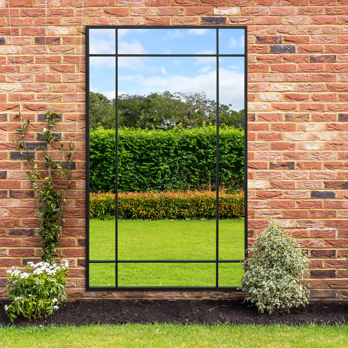 WVH® | The Industrial Pane | Window-Inspired Metal Frame Leaner and Wall-Mountable Mirrors