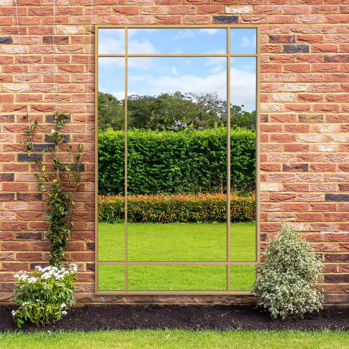 WVH® | The Industrial Pane | Window-Inspired Metal Frame Leaner and Wall-Mountable Mirrors