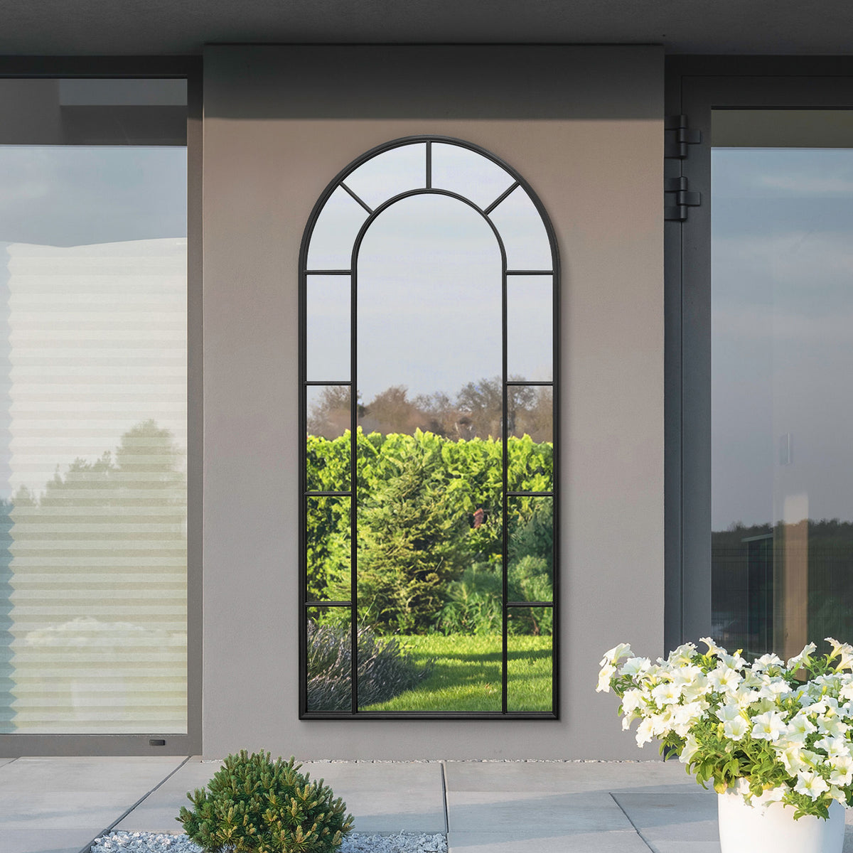 WVH® | The Arch Pane | Window-Inspired Metal Frame Leaner and Wall-Mountable Mirrors