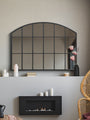 WVH® | The Arch Wide Grid | Metal Frame Garden Leaner and Wall-Mountable Mirrors