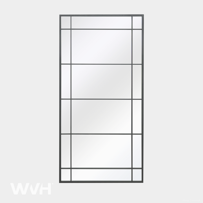 WVH® | The Industrial Wide Pane | Metal Frame Leaner and Wall-Mountable Mirrors
