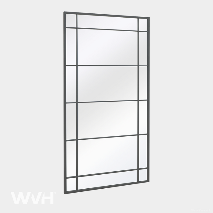 WVH® | The Industrial Wide Pane | Metal Frame Leaner and Wall-Mountable Mirrors