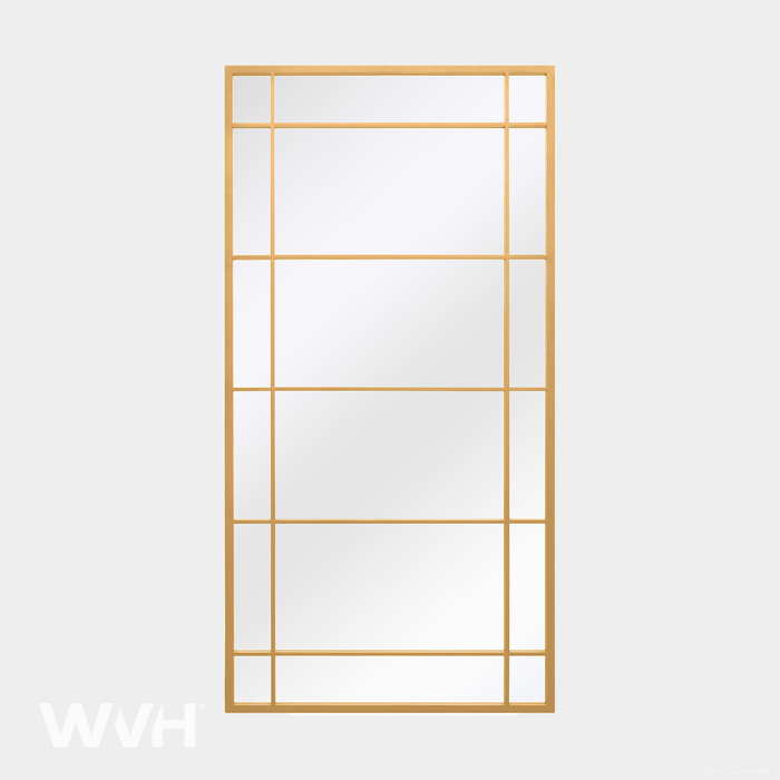 WVH® | The Industrial Wide Pane | Metal Frame Leaner and Wall-Mountable Mirrors