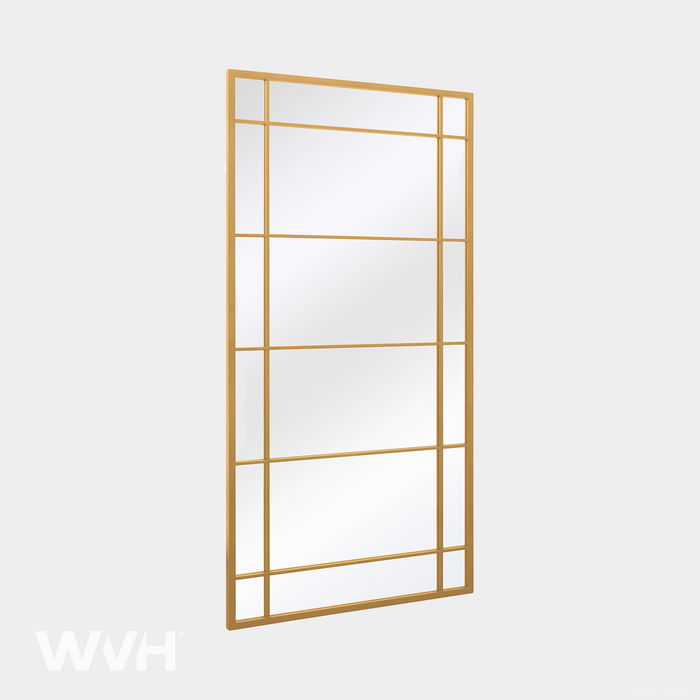 WVH® | The Industrial Wide Pane | Metal Frame Leaner and Wall-Mountable Mirrors