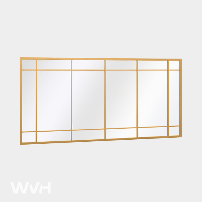 WVH® | The Industrial Wide Pane | Metal Frame Leaner and Wall-Mountable Mirrors