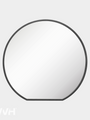 WVH® | The Round Flat-Base | Metal Frame Wall-Mountable Mirrors