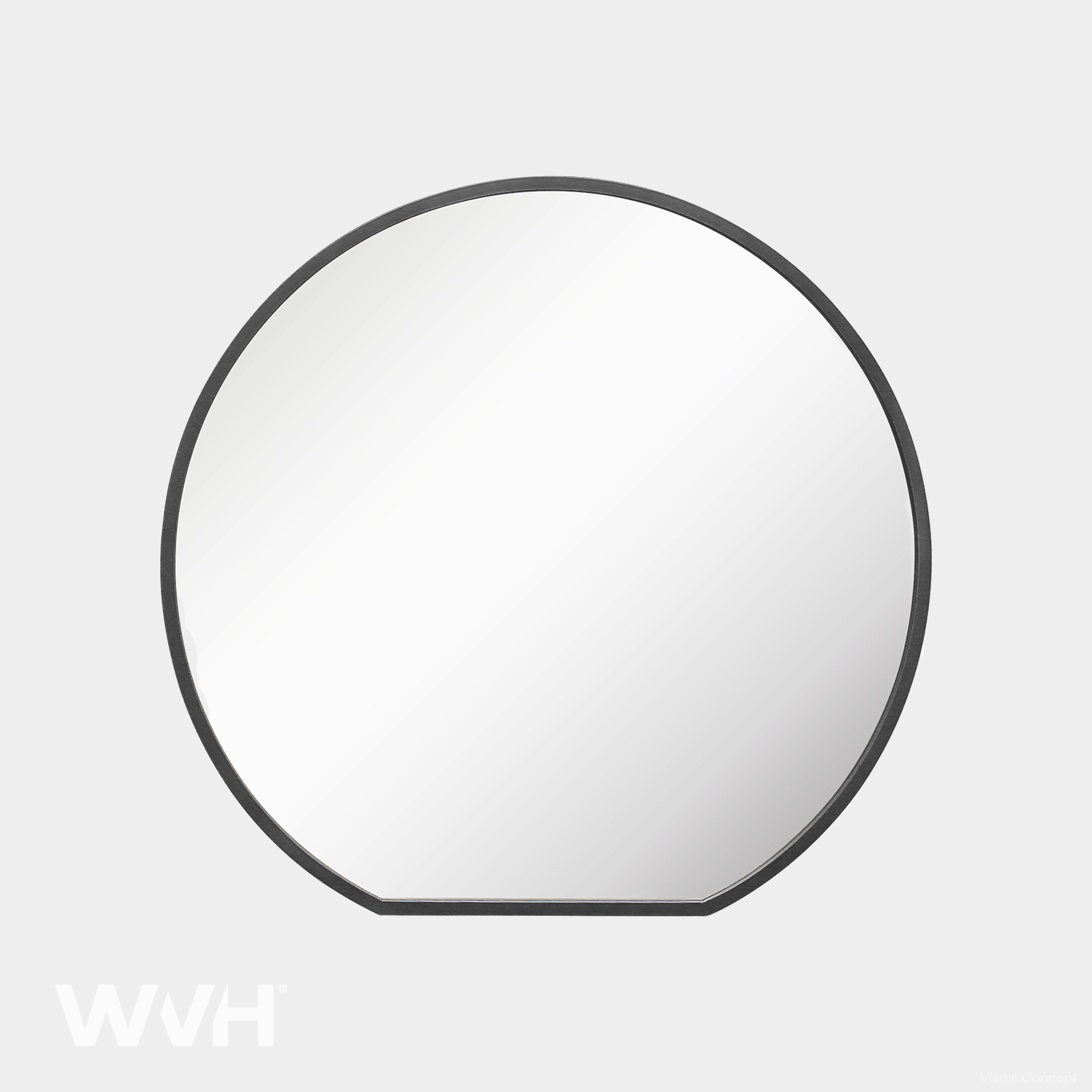 WVH® | The Round Flat-Base | Metal Frame Wall-Mountable Mirrors