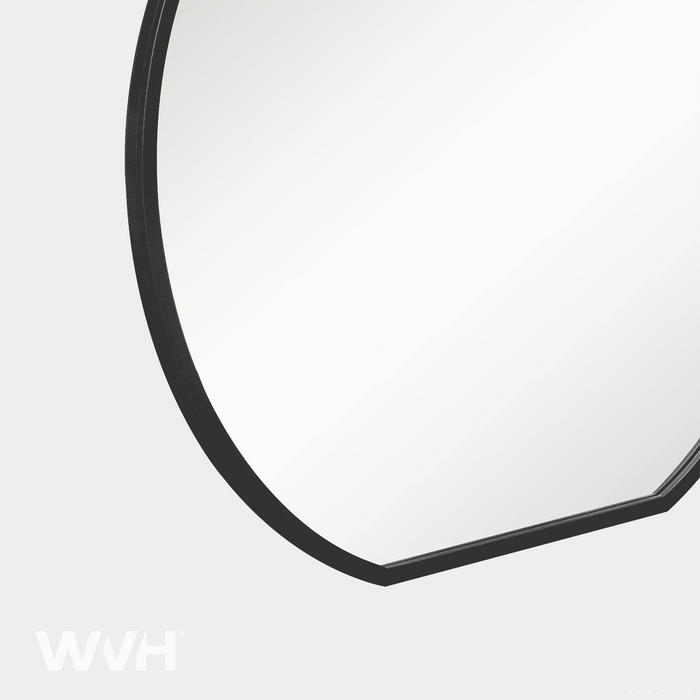 WVH® | The Round Flat-Base | Metal Frame Wall-Mountable Mirrors