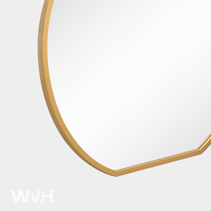 WVH® | The Round Flat-Base | Metal Frame Wall-Mountable Mirrors