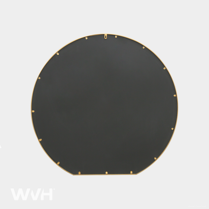 WVH® | The Round Flat-Base | Metal Frame Wall-Mountable Mirrors