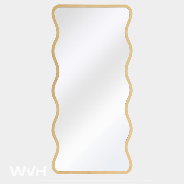 WVH® | The Wave Rectangle | Metal Frame Leaner and Wall-Mountable Garden Mirrors