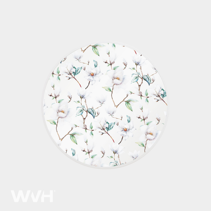 WVH® | Decal Round | Decorative Pattern Metal Frame Wall-Mountable Mirrors