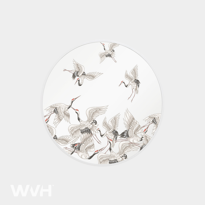 WVH® | Decal Round | Decorative Pattern Metal Frame Wall-Mountable Mirrors
