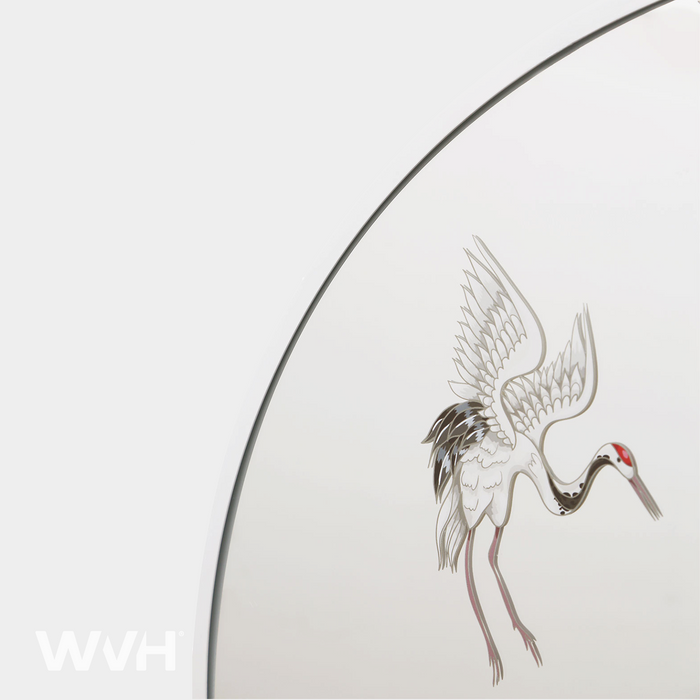 WVH® | Decal Round | Decorative Pattern Metal Frame Wall-Mountable Mirrors