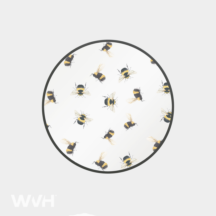 WVH® | Decal Round | Decorative Pattern Metal Frame Wall-Mountable Mirrors