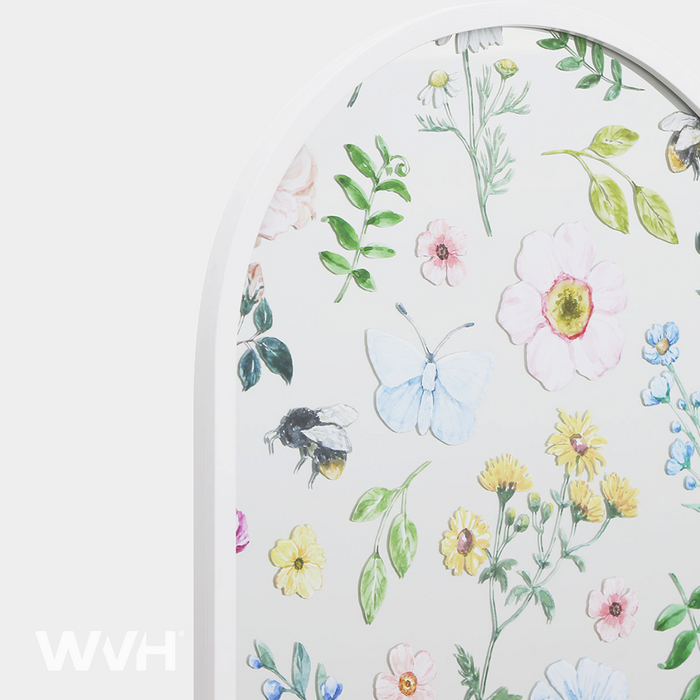 WVH® | Decal Arch | Decorative Pattern Metal Frame Leaner and Wall-Mountable Mirrors