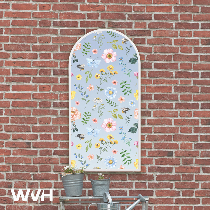 WVH® | Decal Arch | Decorative Pattern Metal Frame Leaner and Wall-Mountable Mirrors