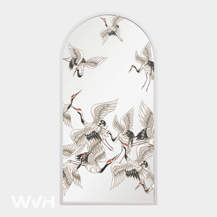 WVH® | Decal Arch | Decorative Pattern Metal Frame Leaner and Wall-Mountable Mirrors