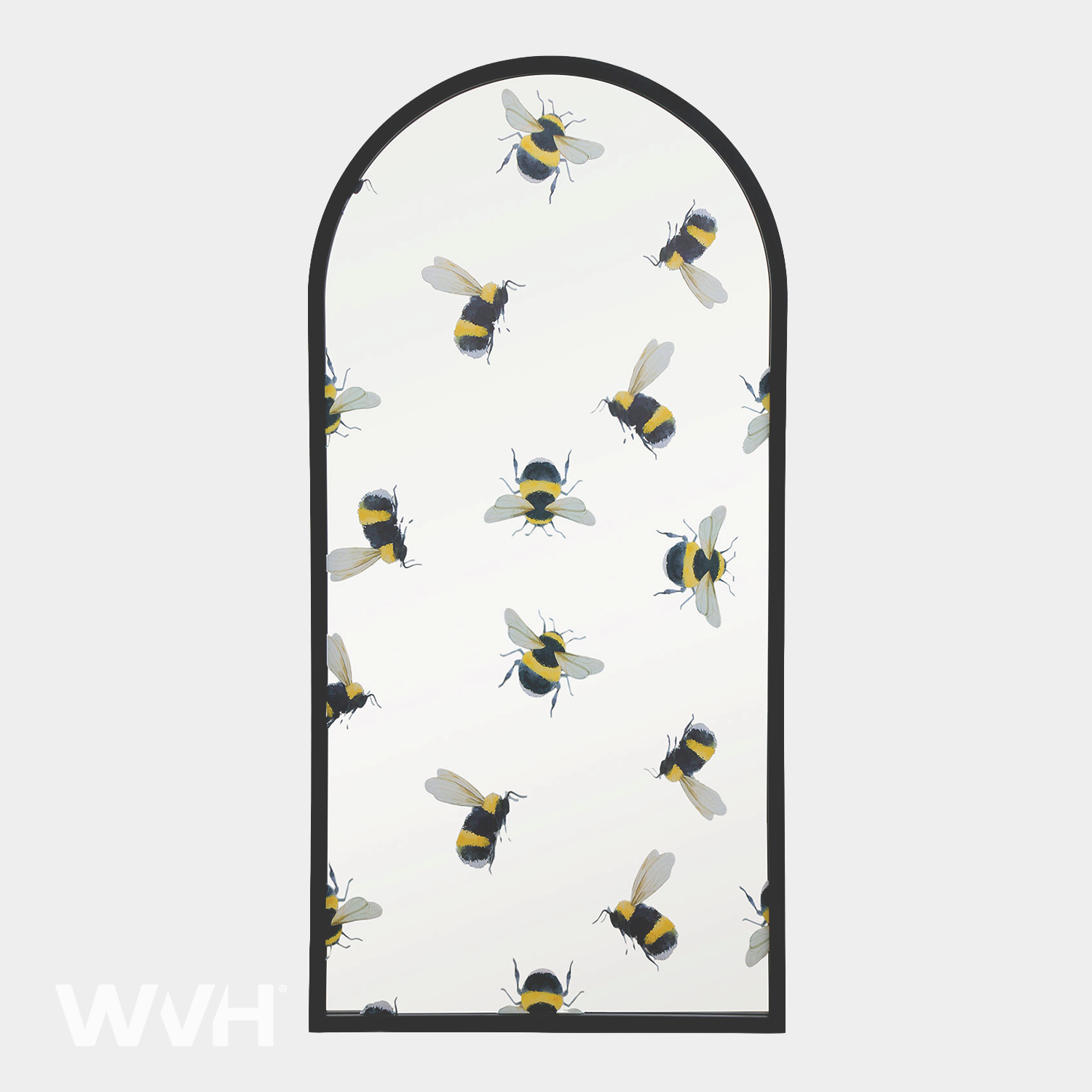 WVH® | Decal Arch | Decorative Pattern Metal Frame Leaner and Wall-Mountable Mirrors