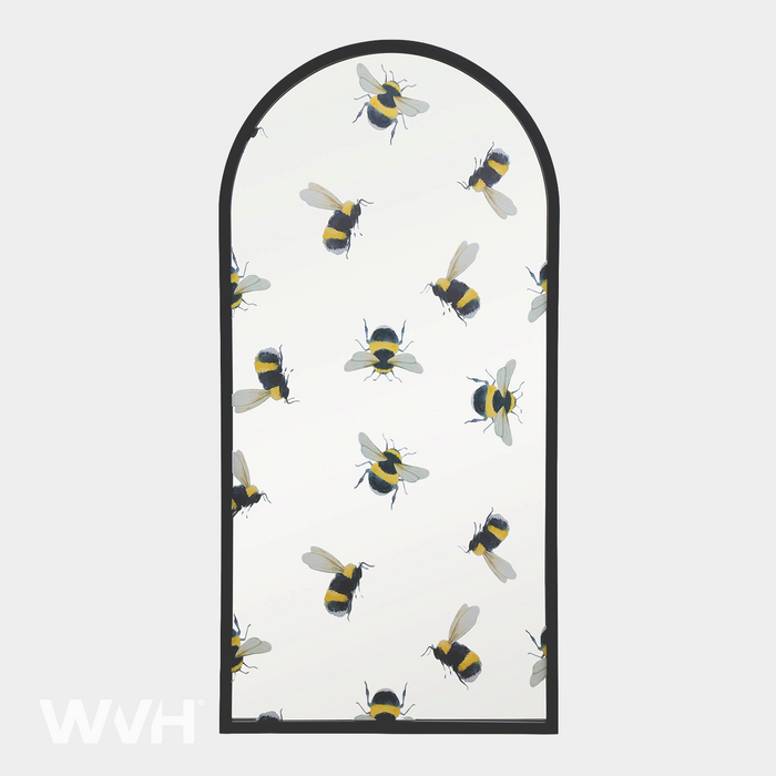 WVH® | Decal Arch | Decorative Pattern Metal Frame Leaner and Wall-Mountable Mirrors