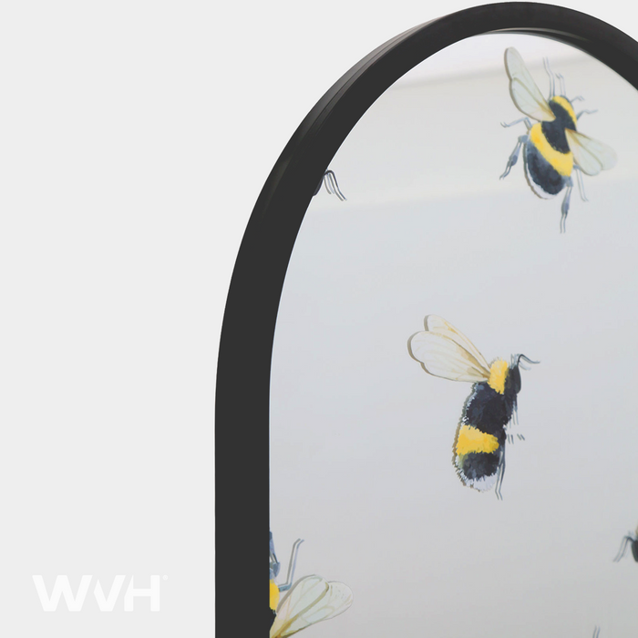 WVH® | Decal Arch | Decorative Pattern Metal Frame Leaner and Wall-Mountable Mirrors