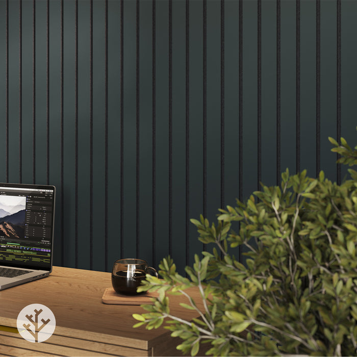 Acupanel® Luxe Colour Juniper Green Acoustic Slat Wall Panels